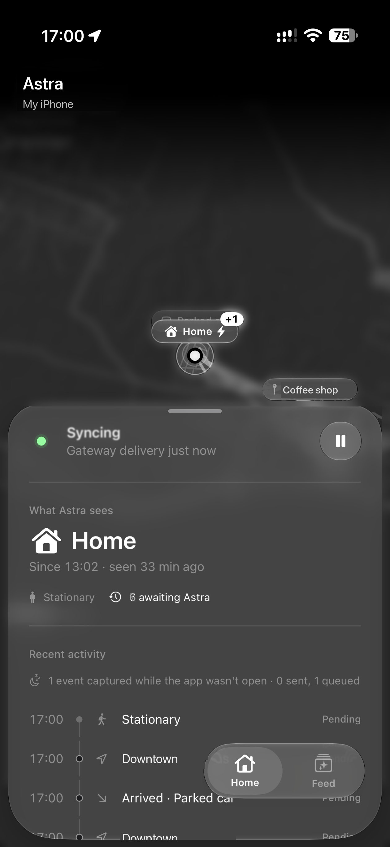 Astra Companion on iPhone